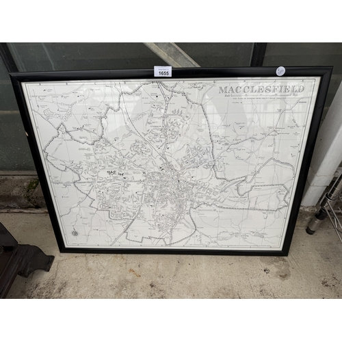 A FRAMED MAP OF MACCLESFIELD