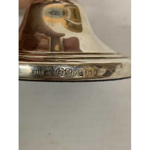 41 - A HALLMARKED BIRMINGHAM SILVER CANDLESTICK ON A WEIGHTED BASE - GROSS WEIGHT 174 G