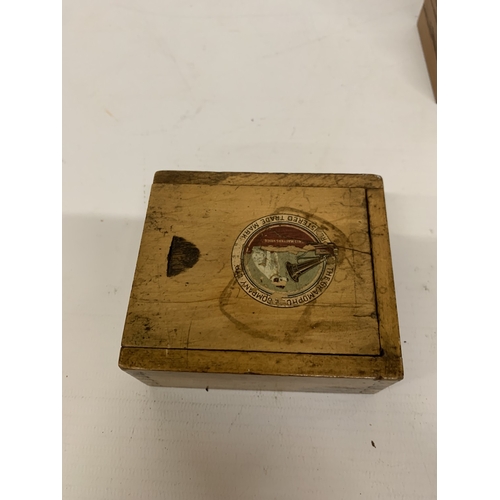 35A - A COLLECTION OF VINTAGE TREEN MONEY BOXES TO INCLUDE A CORONATION CHAIR, BOOK, ETC.,