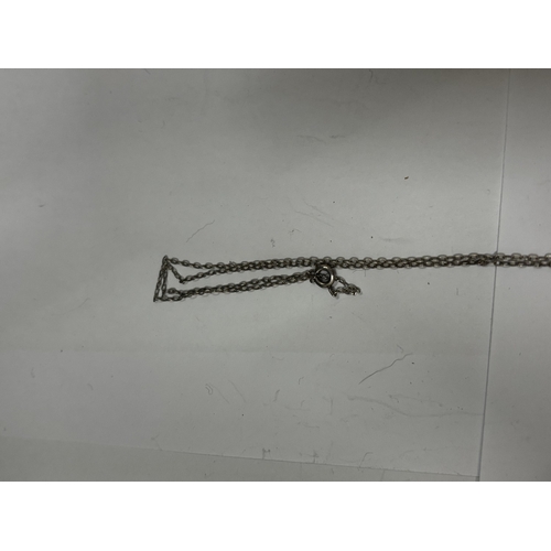 641 - A SILVER NECKLACE AND MATCHING EARRING SET