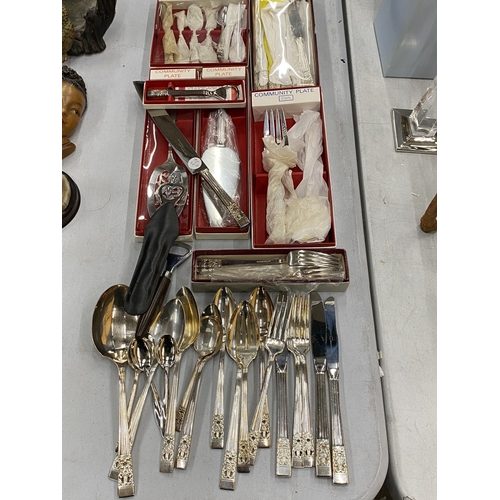 120 - A LARGE QUANTITY OF COMMUNITY PLATE FLATWARE