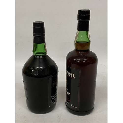 315 - TWO VINTAGE 75CL BOTTLES OF PORT. ONE DON PAVRAL FINE OLD RUBY AND A ST MICHAEL SPECIALLY SELECTED P... 