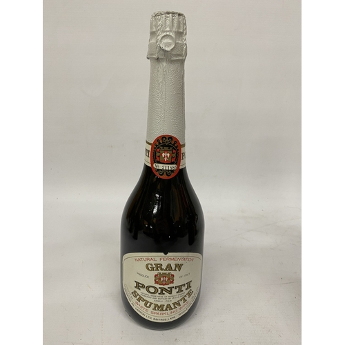 344 - THREE 75CL BOTTLES TO INCLUDE A BERINGER SPARKLING ZINFANDEL ROSE, A MASHIO PROSECCO AND A VINTAGE G... 