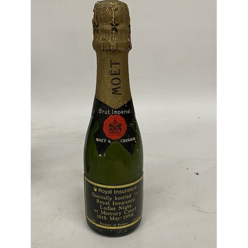 349 - A 75CL BOTTLE OF 1966 KRITER EXTRA LEGER SPARKLINTG WINE TOGETHER WITH A 20CL BOTTLE OF MOET & CHAND... 