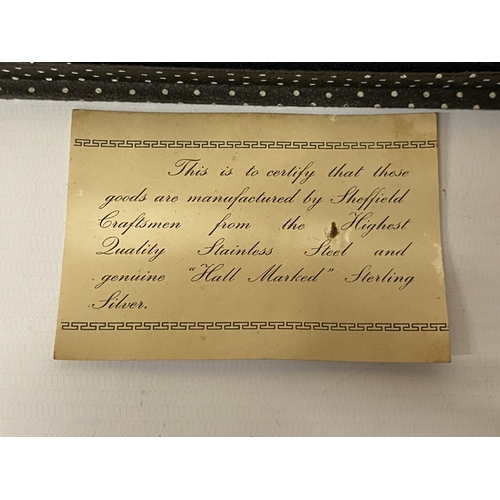 92 - A SILVER HANDLE CAKE KNIFE