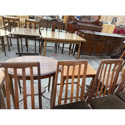 2568 - FOUR G PLAN RETRO TEAK DINING CHIARS ON TAPERING LEGS WITH SLATTED BACKS