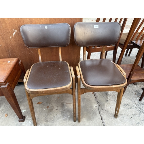 2589 - A PAIR OF CENTA RETRO STACKING CHAIRS
