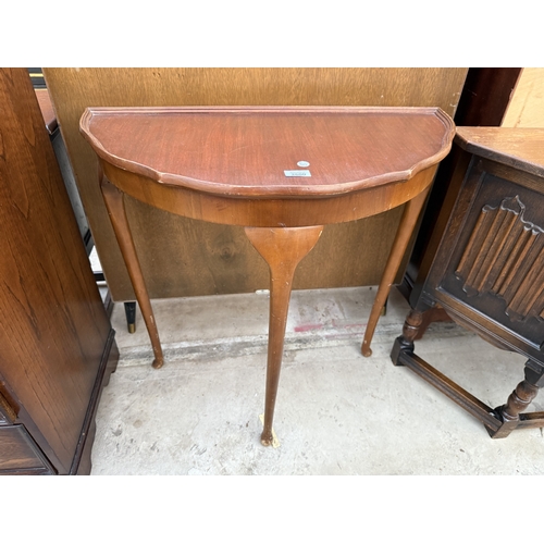 2600 - A DEMI LUNE HALL TABLE