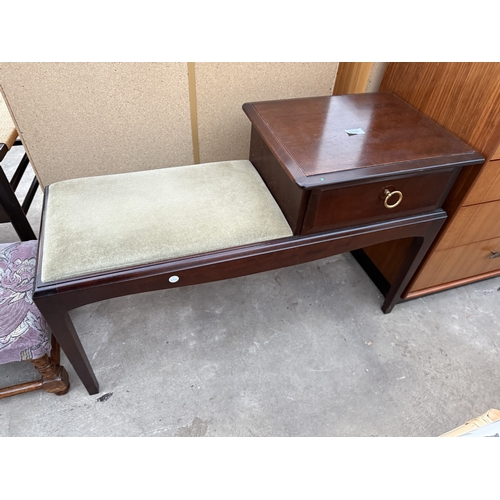 2626 - A STAG MINSTREL TELEPHONE TABLE/SEAT