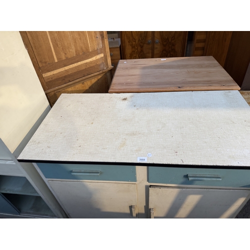 2668 - A 1950'S KITCHEN SIDEBOARD, 42