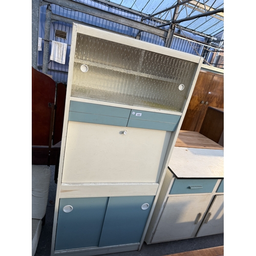 2669 - A 1950'S KITCHEN CABINET WITH DROP DOWN FLAP, 32