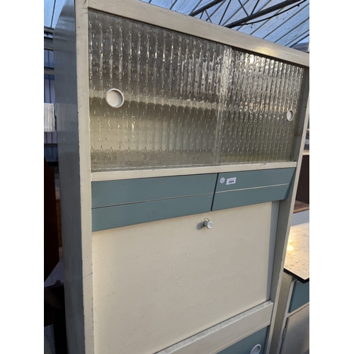 2669 - A 1950'S KITCHEN CABINET WITH DROP DOWN FLAP, 32