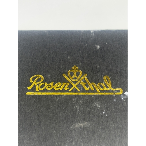 524 - A ROSENTHAL RED HEART STONE NECKLACE IN A PRESENTATION BOX