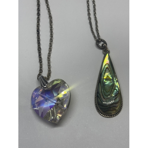 531 - FOUR SILVER NECKLACES WITH PENDANTS