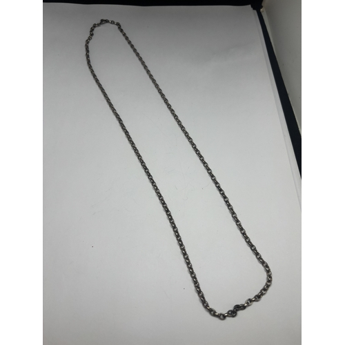 732 - A SILVER BELCHER NECKLACE LENGTH 22 INCHES