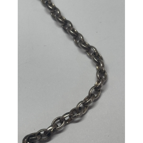732 - A SILVER BELCHER NECKLACE LENGTH 22 INCHES