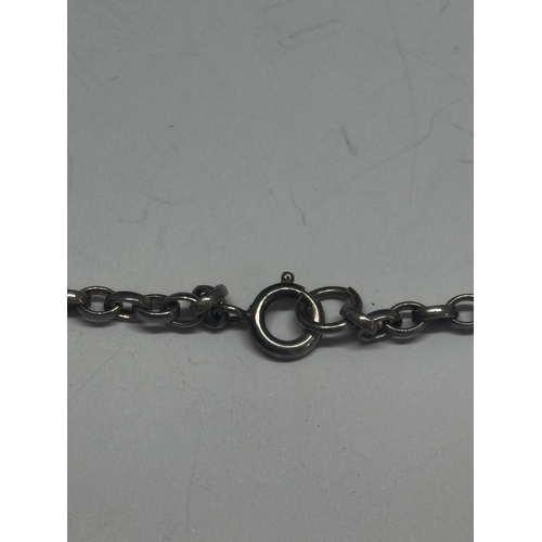 732 - A SILVER BELCHER NECKLACE LENGTH 22 INCHES
