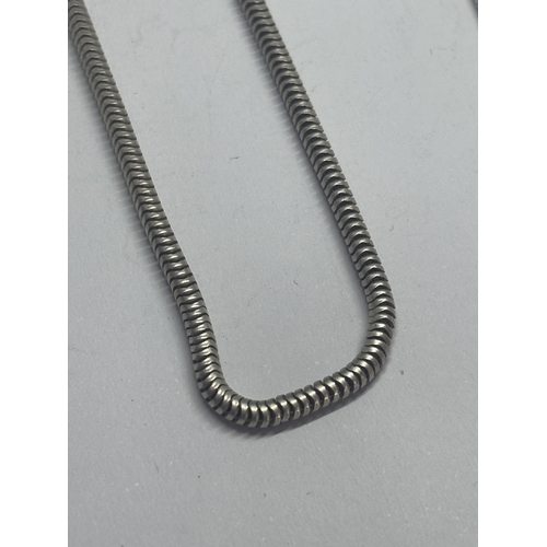 752 - THREE SILVER NECKLACES GROSS WEIGHT 32.09 GRAMS