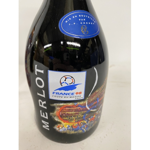 409 - THREE BOTTLES TO INCLUDE A 75CL LIMITED EDITION MATEUS ROSE, A 75CL LIMITED EDITION FRANCE '98 JP CH... 