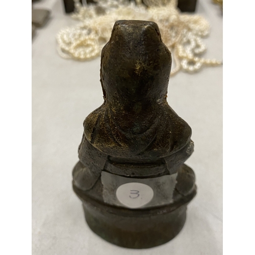 154 - A BRONZE BUDDHA
