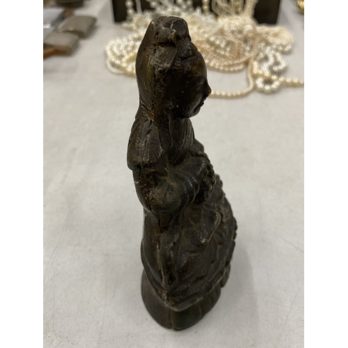 154 - A BRONZE BUDDHA