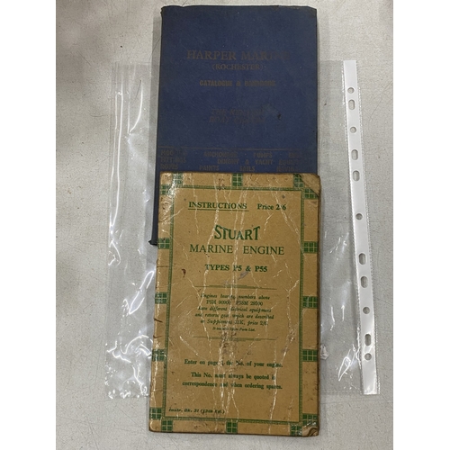 157 - TWO MARINE ENGINE CATALOGUE AND MANUALS