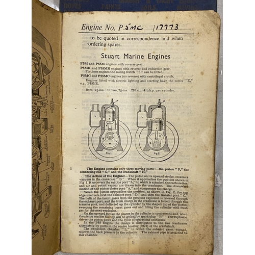 157 - TWO MARINE ENGINE CATALOGUE AND MANUALS