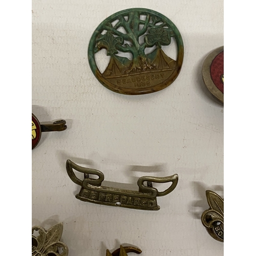 171 - A COLLECTION OF BOY SCOUT BADGES TO INCLUDE A 1938 BEAUDESERT
