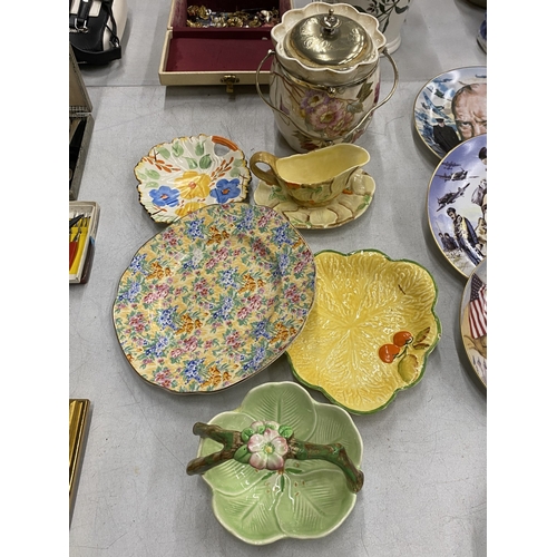 212 - A QUANTITY OF CERAMICS TO INCLUDE SYLVAC, CARLTON WARE, ETC