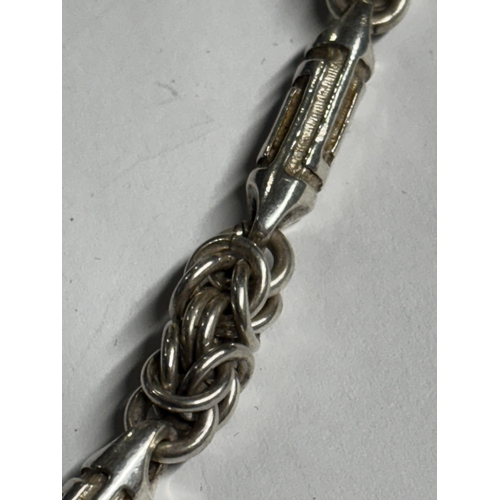 788 - A HEAVY SILVER NECKLACE LENGTH 16 INCHES GROSS WEIGHT 58.9 GRAMS
