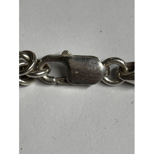 788 - A HEAVY SILVER NECKLACE LENGTH 16 INCHES GROSS WEIGHT 58.9 GRAMS