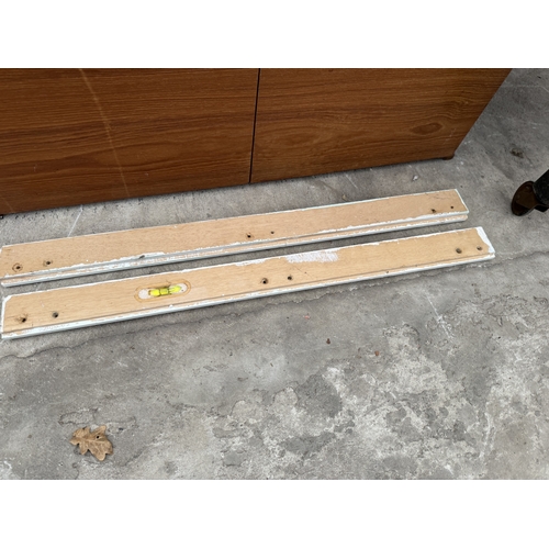 2772 - TWO RETRO TEAK MODULAR UNITS