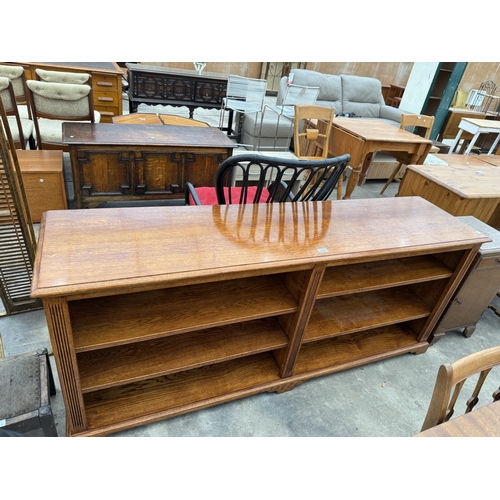 2794 - AN OAK GEORGE III STYLE SIX TIER OPEN SHELVING UNIT, 72