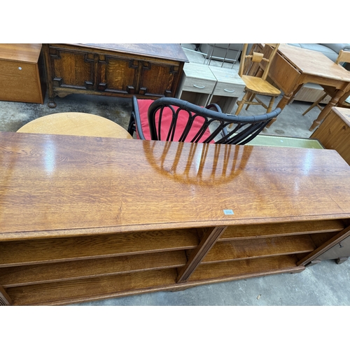 2794 - AN OAK GEORGE III STYLE SIX TIER OPEN SHELVING UNIT, 72