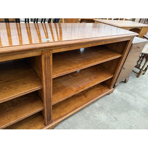 2794 - AN OAK GEORGE III STYLE SIX TIER OPEN SHELVING UNIT, 72