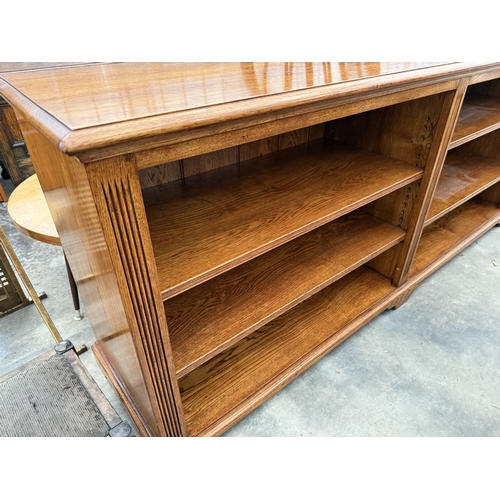2794 - AN OAK GEORGE III STYLE SIX TIER OPEN SHELVING UNIT, 72