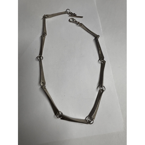 790 - A SILVER ALBERT WATCH CHAIN