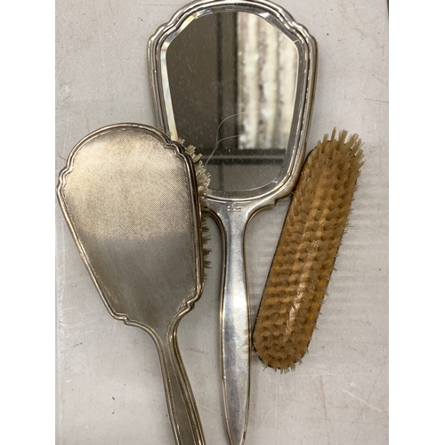 20A - A HALLMARKED SILVER DRESSING TABLE SET