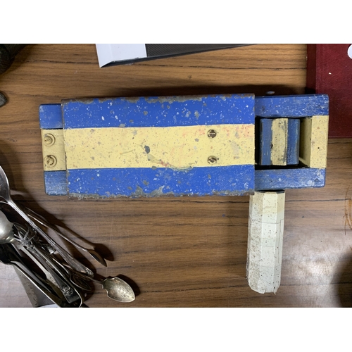 A VINTAGE FOOTBALL RATTLE