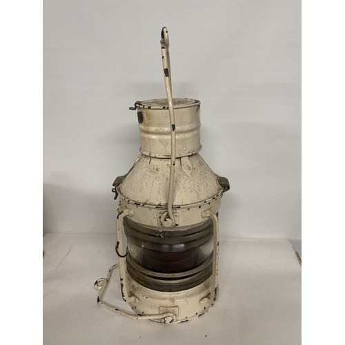 316 - A VINTAGE LANTERN SEAHORSE GB TRADE MARK 5576 HEIGHT 65CM (INCLUDING HANDLE) WIDTH 30CM