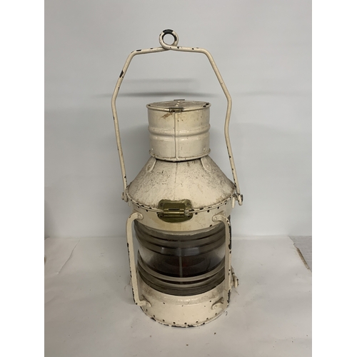 316 - A VINTAGE LANTERN SEAHORSE GB TRADE MARK 5576 HEIGHT 65CM (INCLUDING HANDLE) WIDTH 30CM