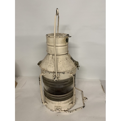 316 - A VINTAGE LANTERN SEAHORSE GB TRADE MARK 5576 HEIGHT 65CM (INCLUDING HANDLE) WIDTH 30CM