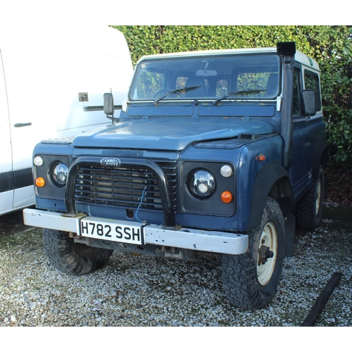 A LAND ROVER 90 SW DT H782SSH FIRST REG 09/08/90 DIESEL TDi APPROX ...