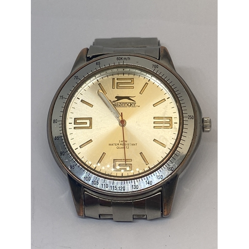 699 - A SLAZENGER WRIST WATCH SEEN WORKING BUT NO WARRANTY