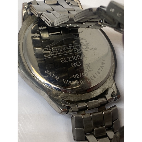699 - A SLAZENGER WRIST WATCH SEEN WORKING BUT NO WARRANTY