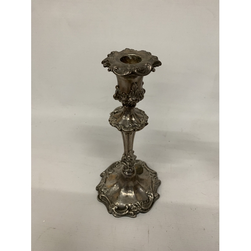 5 - A PAIR OF HALLMARKED SHEFFIELD SILVER CANDLESTICKS, DATED 1842, MAKER BELIEVED TO BE HENRY WILKINSON... 