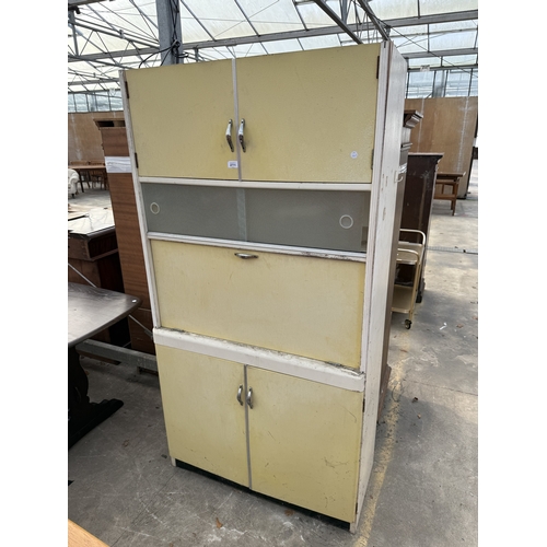 2710 - A 1950'S KITCHEN CABINET WITH DROP DOWN FRONT, 36