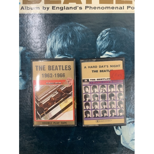 161 - AN ASSORTMENT OF LP'S TO INCLUDE THE BEATLES, ROY ORBISON ETC TOGETHER WITH TWO BEATLES CASSETTES