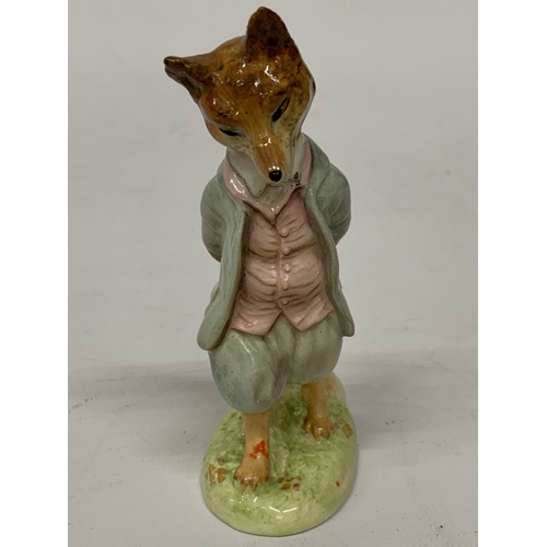 806 - A BESWICK BEATRIX POTTER, FOXY WHISKERED GENTLEMAN, WITH GOLD BACKSTAMP