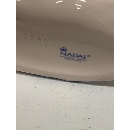 816 - TWO NADAL PORCCELAIN FIGURES OF GIRLS WITH BASKETS